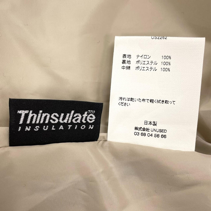 Great UNUSED coat QUILTING COAT Double-zip, padded, quilted khaki mens 2 US2262