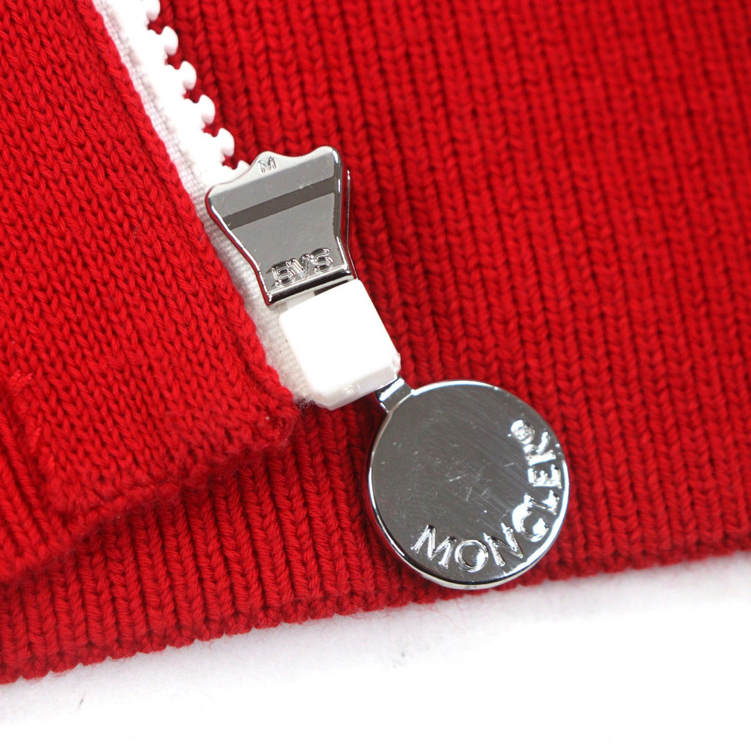 Great MONCLER Jacket CARDIGAN TORICOT Red cotton mens S