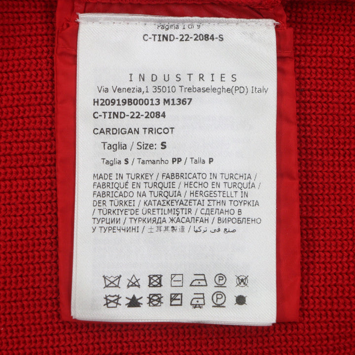 Great MONCLER Jacket CARDIGAN TORICOT Red cotton mens S