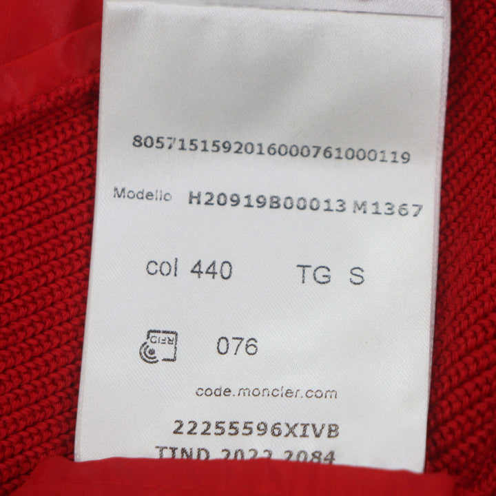 Great MONCLER Jacket CARDIGAN TORICOT Red cotton mens S