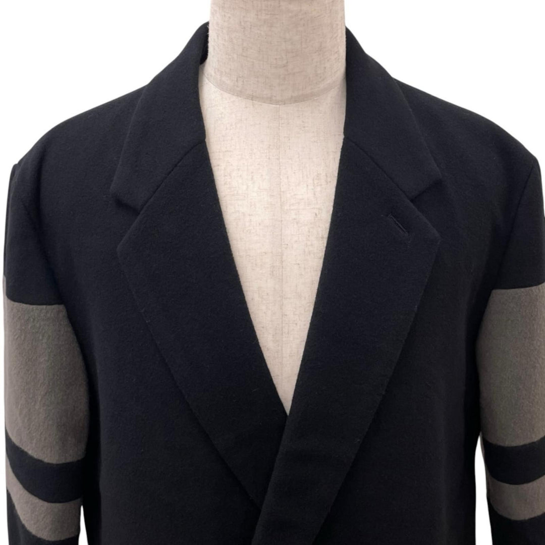 Pristine roarguns Chester coat S100'S MELTON COAT black wool mens 3 22FGC-02