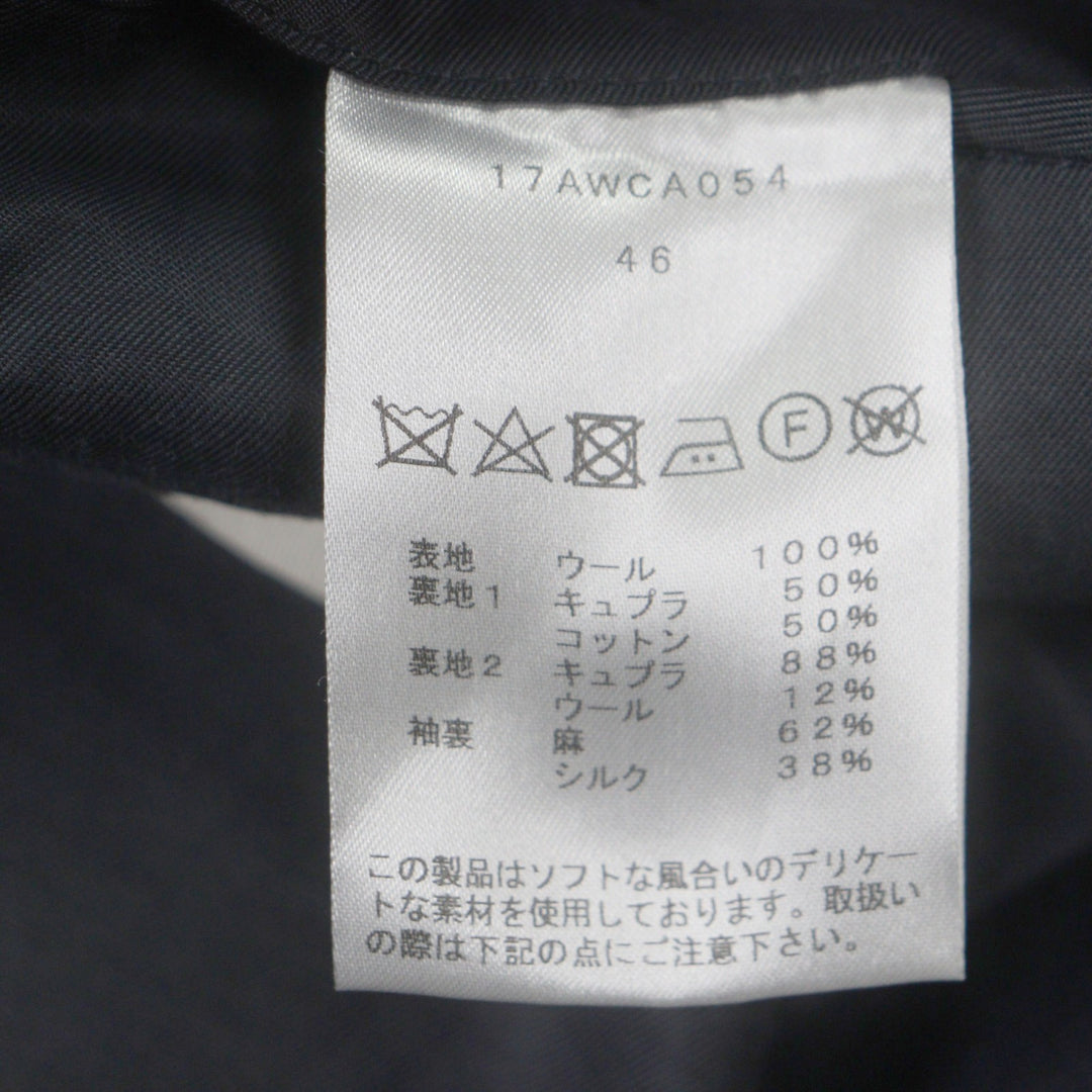 Excellent cantate Chester coat single Navy wool mens 46 17AWCA054