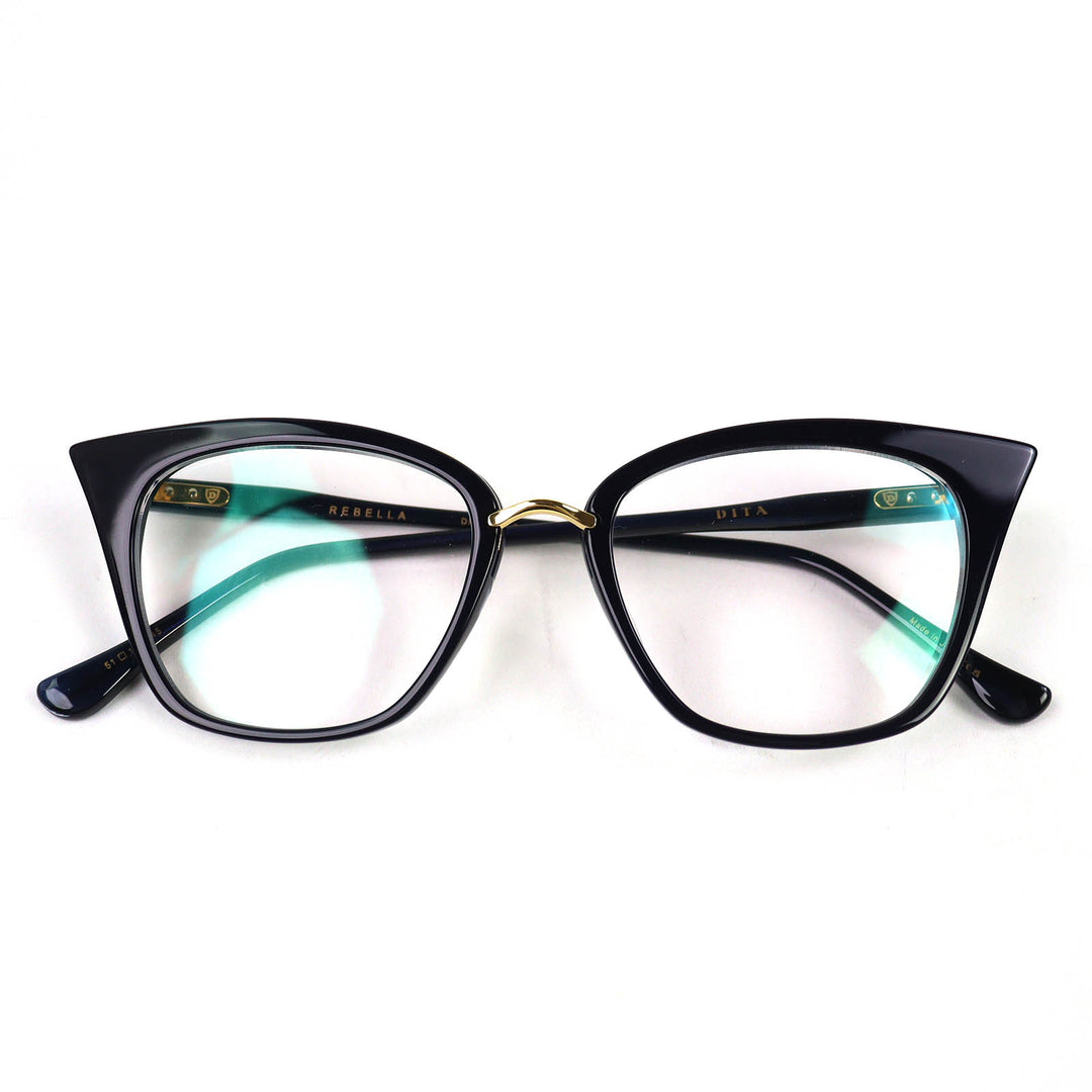 Excellent DITA Glasses REBELLA Cat eye Dark navy mens DRX-3031