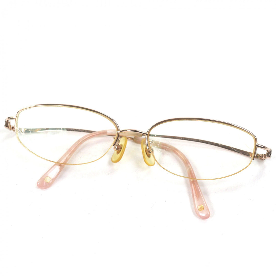 Good LOEWE Glasses Half rim gold 18K Pink Gold mens