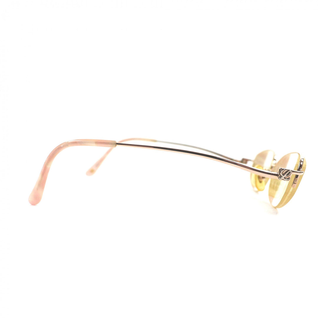 Good LOEWE Glasses Half rim gold 18K Pink Gold mens
