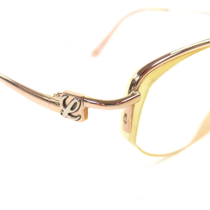 Good LOEWE Glasses Half rim gold 18K Pink Gold mens
