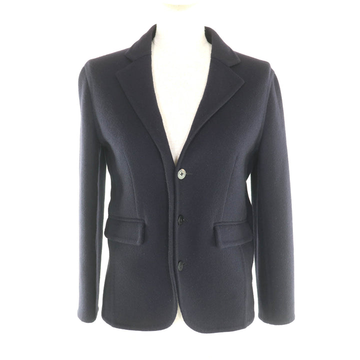 Excellent CELINE Jacket Single placket Navy cashmere Women 36 2 5L19/4146
