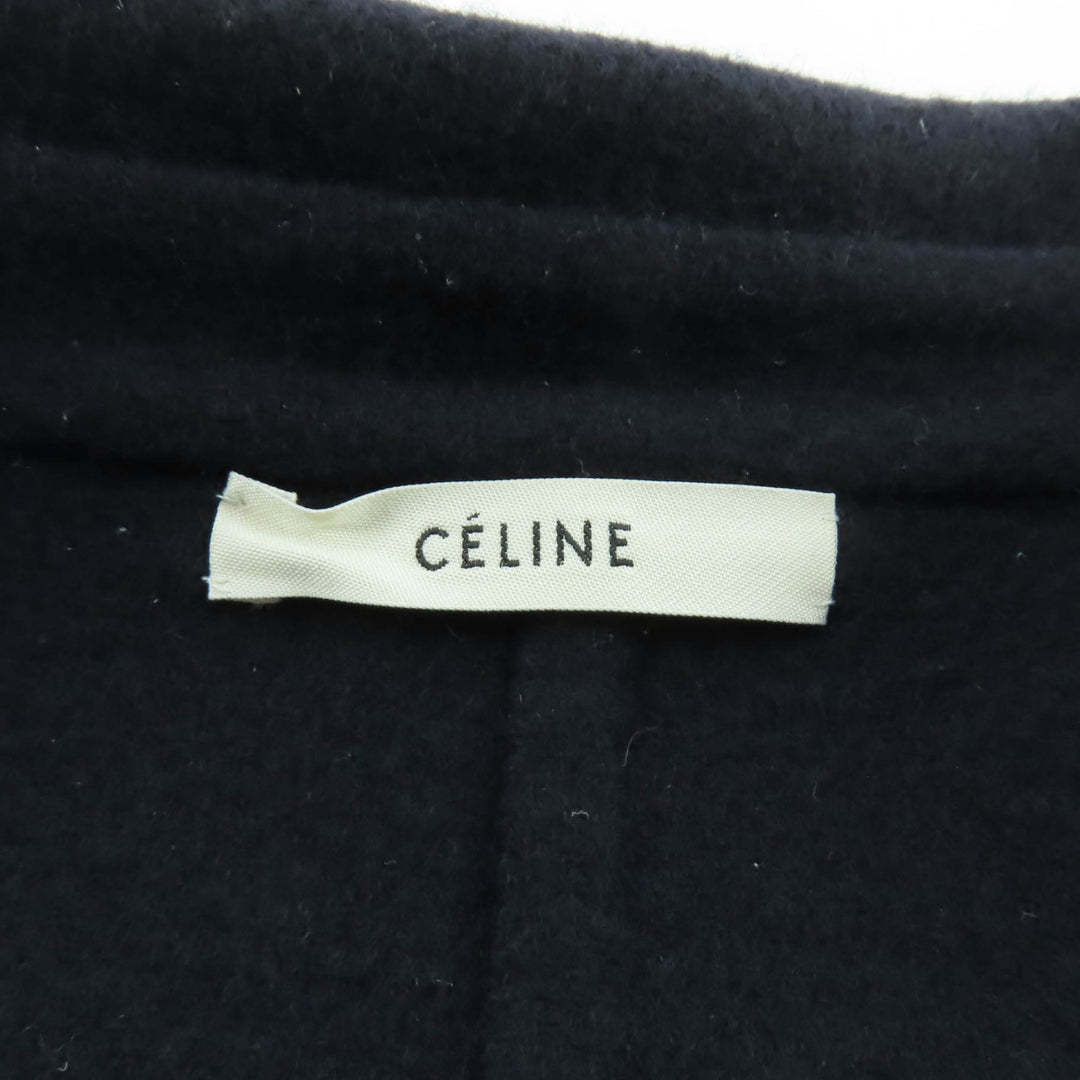 Excellent CELINE Jacket Single placket Navy cashmere Women 36 2 5L19/4146