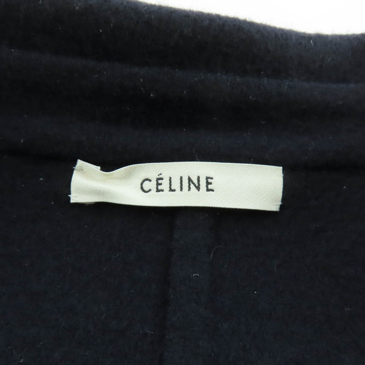 Excellent CELINE Jacket Single placket Navy cashmere Women 36 2 5L19/4146