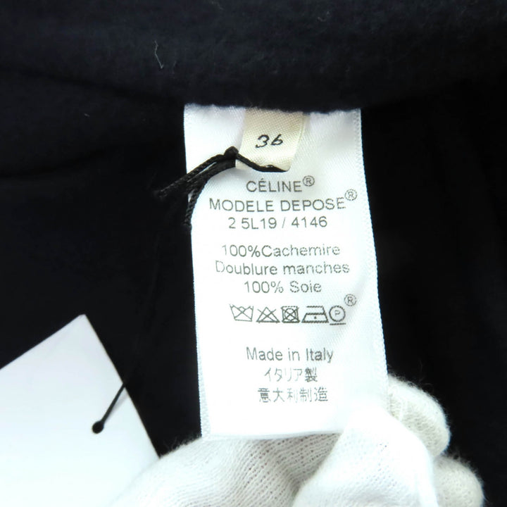 Excellent CELINE Jacket Single placket Navy cashmere Women 36 2 5L19/4146