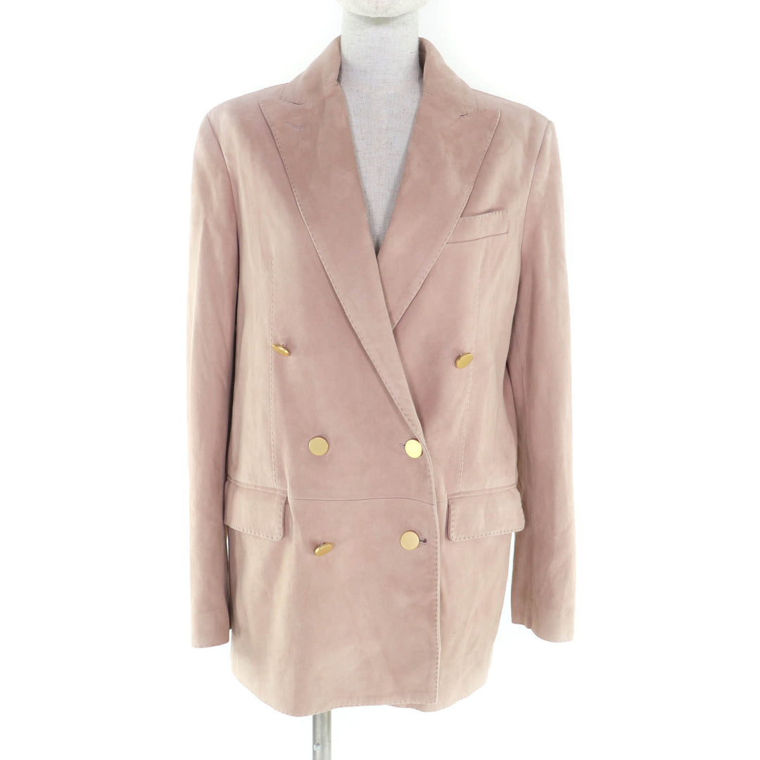 Excellent TAGLIATORE tailored jacket JOSIE pink Lamb leather Women 42