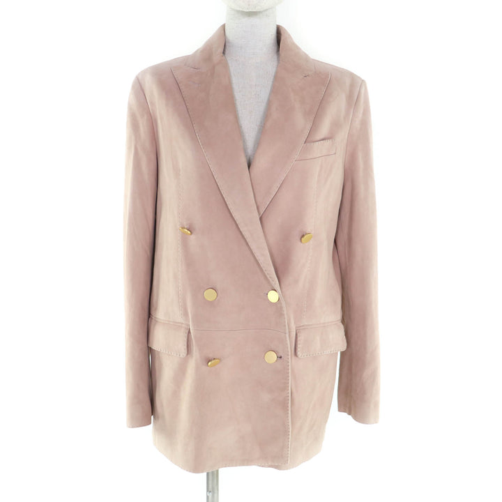 Excellent TAGLIATORE tailored jacket JOSIE pink Lamb leather Women 42