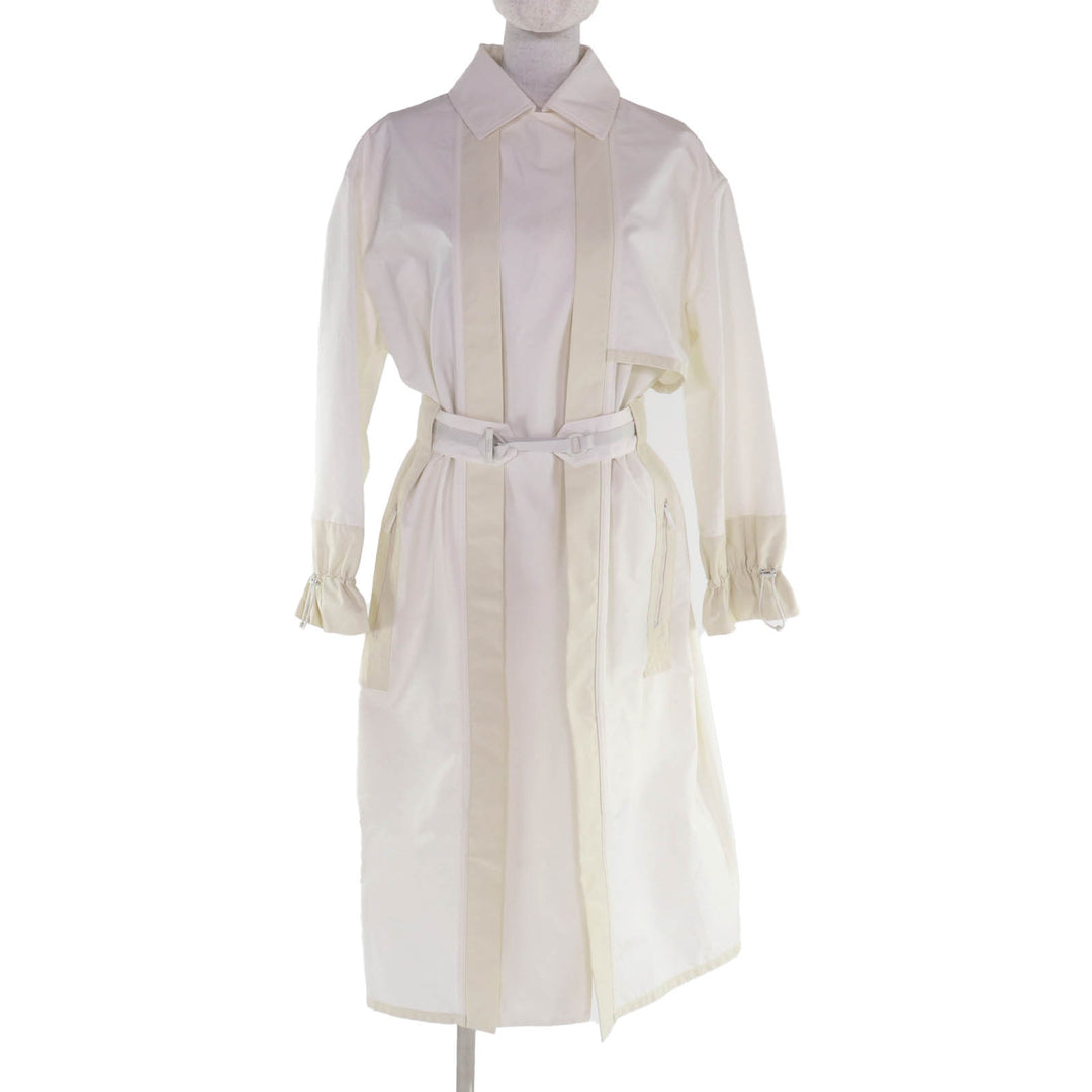 Pristine HERMES coat Ivory cotton Women 36 3E0170DP