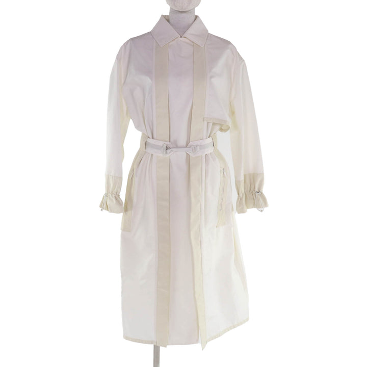 Pristine HERMES coat Ivory cotton Women 36 3E0170DP