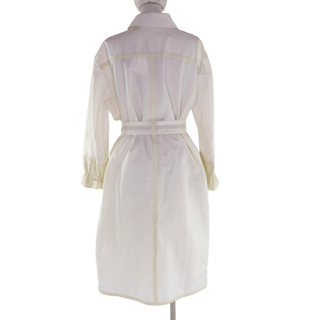 Pristine HERMES coat Ivory cotton Women 36 3E0170DP