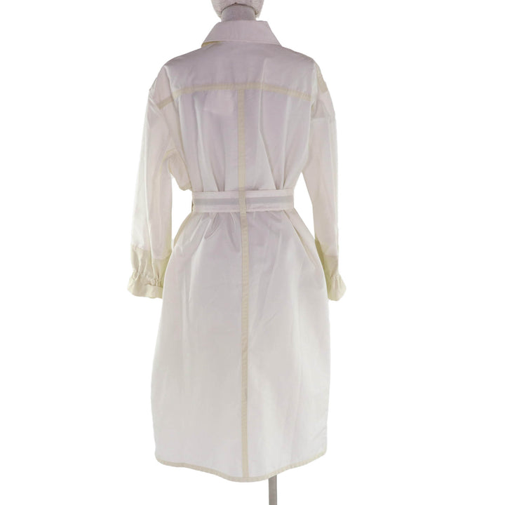 Pristine HERMES coat Ivory cotton Women 36 3E0170DP