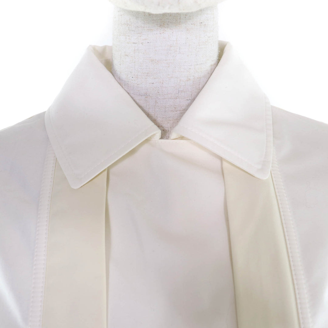 Pristine HERMES coat Ivory cotton Women 36 3E0170DP