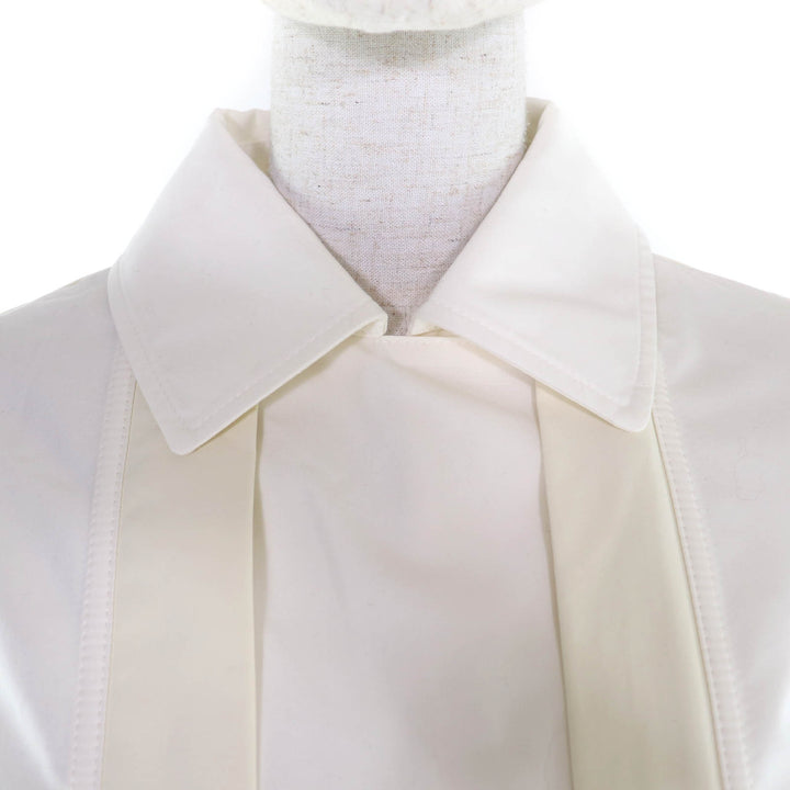 Pristine HERMES coat Ivory cotton Women 36 3E0170DP