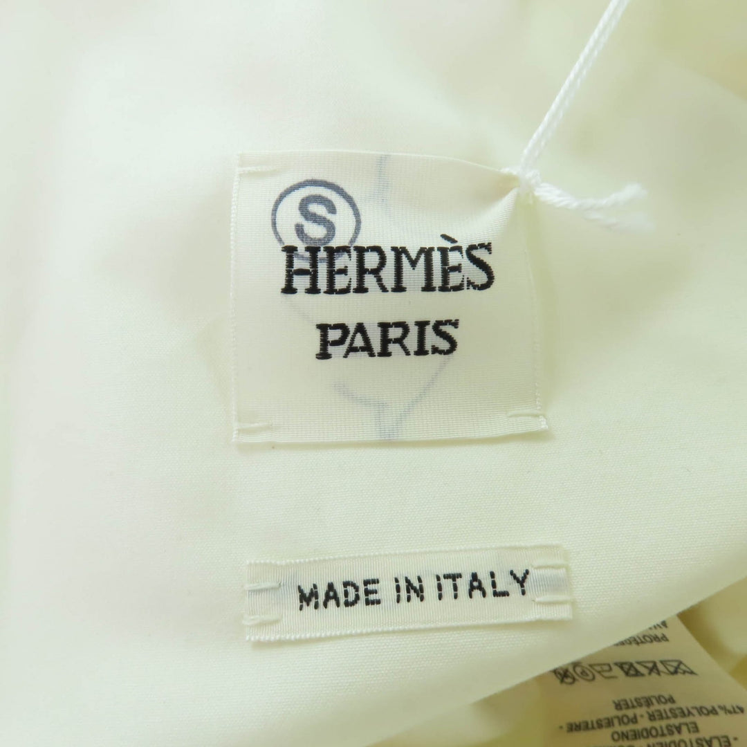 Pristine HERMES coat Ivory cotton Women 36 3E0170DP