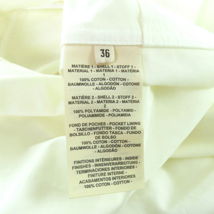 Pristine HERMES coat Ivory cotton Women 36 3E0170DP