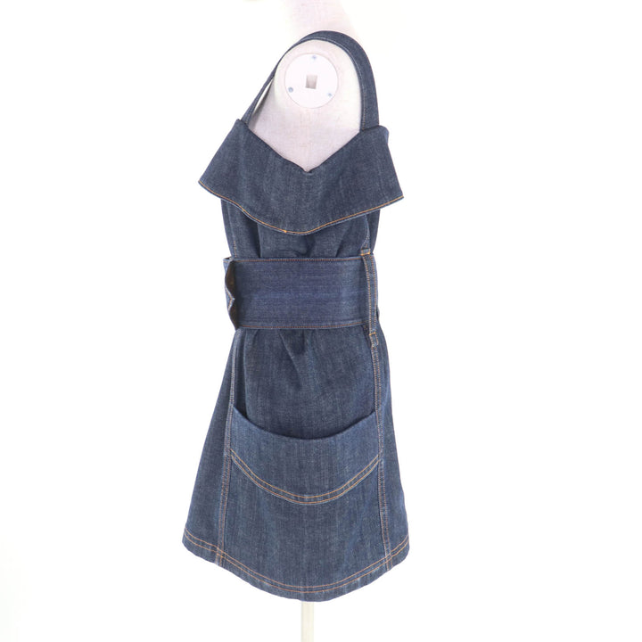 Excellent LOUIS VUITTON one piece Indigo cotton Women 34