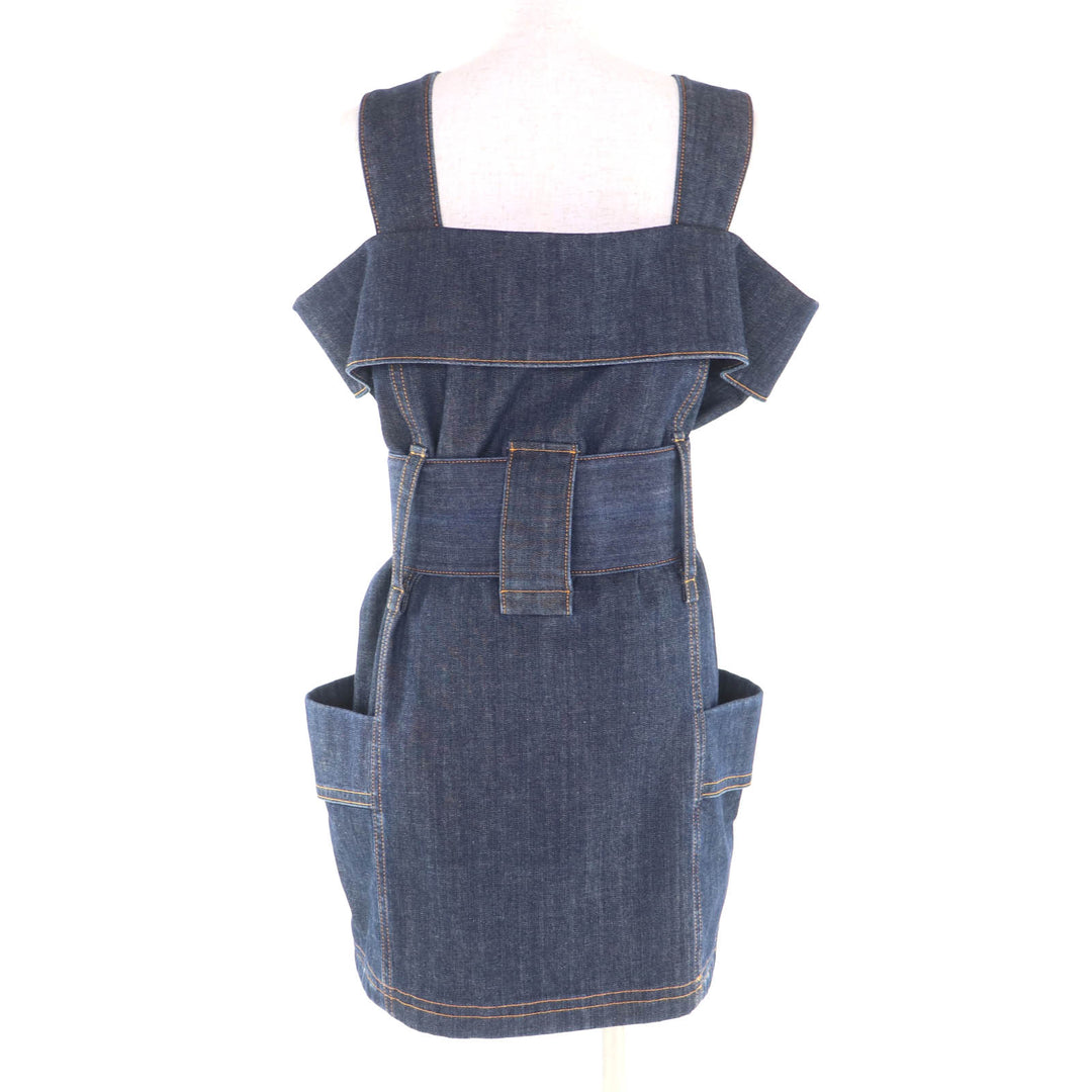 Excellent LOUIS VUITTON one piece Indigo cotton Women 34
