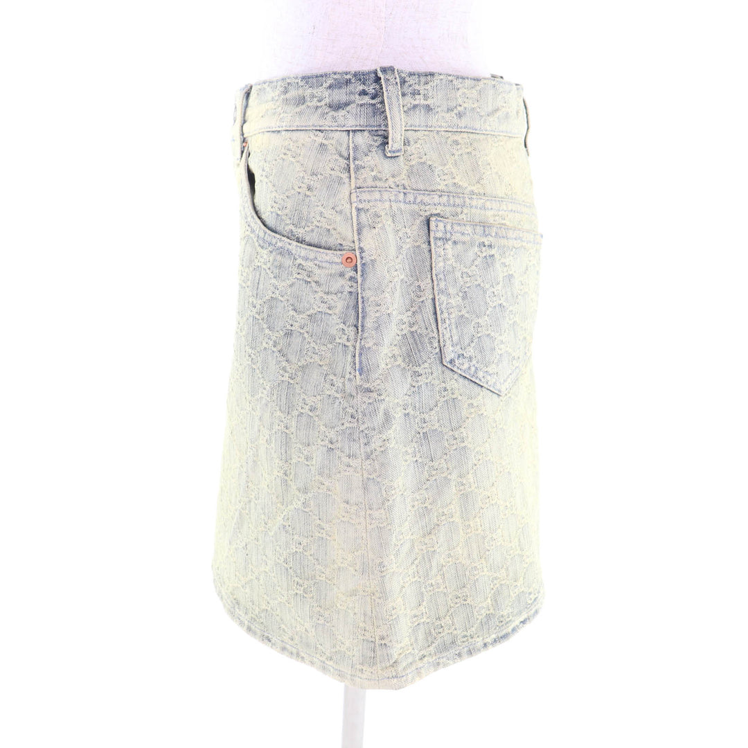 Excellent GUCCI skirt Indigo cotton Women 42 678789