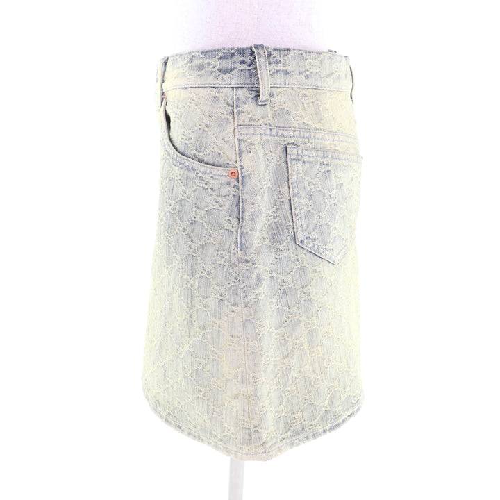 Excellent GUCCI skirt Indigo cotton Women 42 678789
