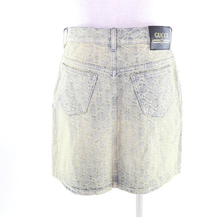 Excellent GUCCI skirt Indigo cotton Women 42 678789
