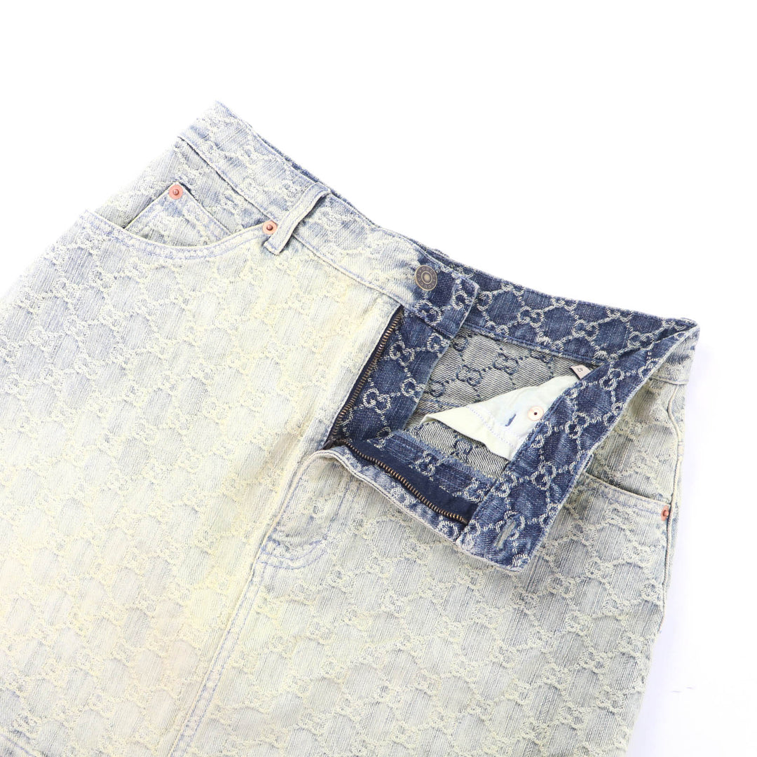 Excellent GUCCI skirt Indigo cotton Women 42 678789