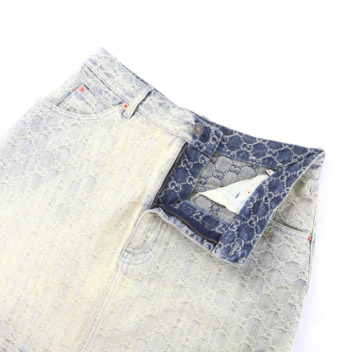 Excellent GUCCI skirt Indigo cotton Women 42 678789