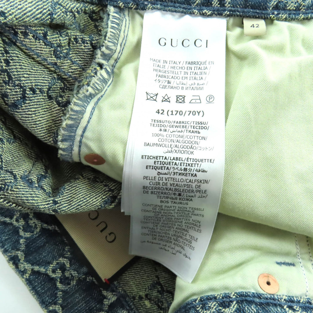 Excellent GUCCI skirt Indigo cotton Women 42 678789