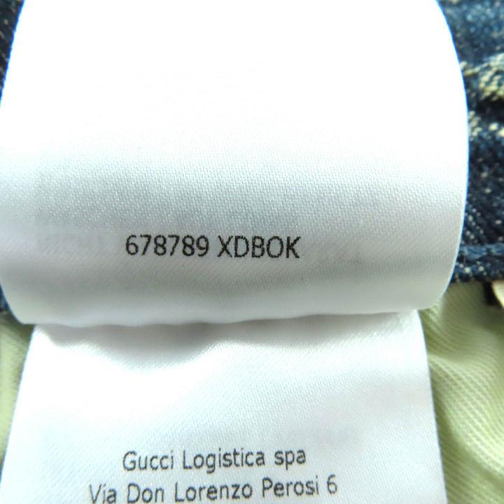 Excellent GUCCI skirt Indigo cotton Women 42 678789