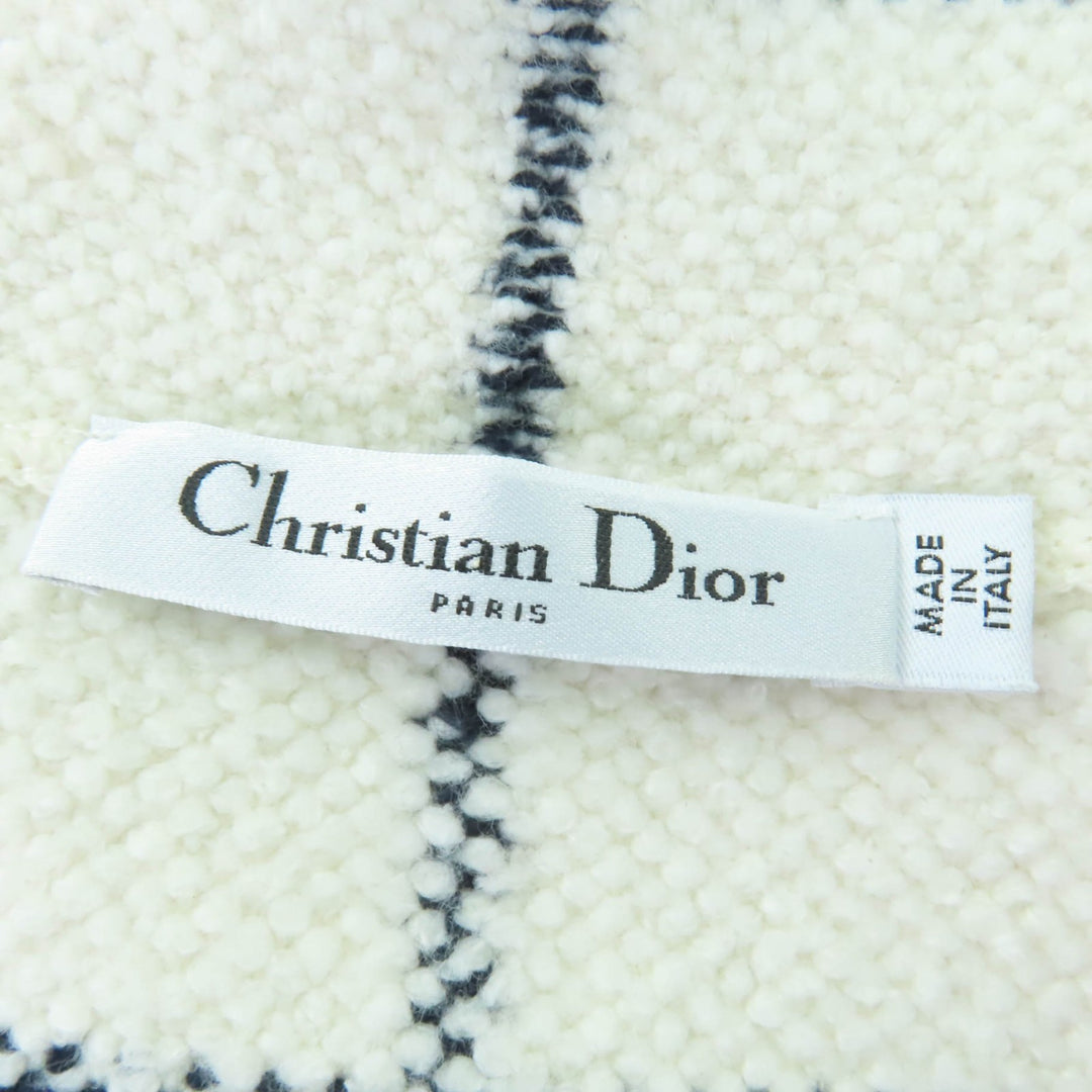 Excellent Christian Dior Jacket Check Pattern Short Sleeve Tweed 38 224V13AM706