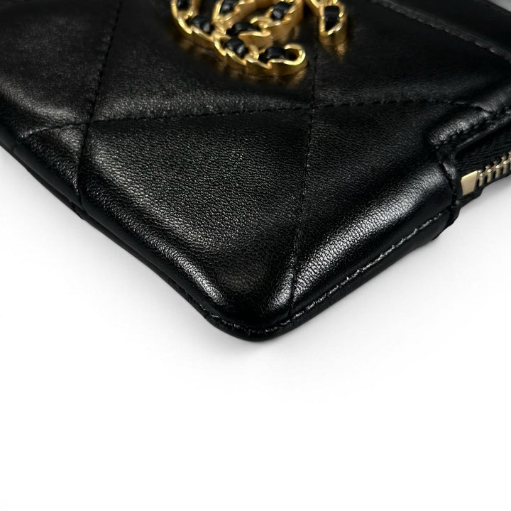 Excellent CHANEL Coin case Coin Purse Mini Wallet Random Number COCO Mark black