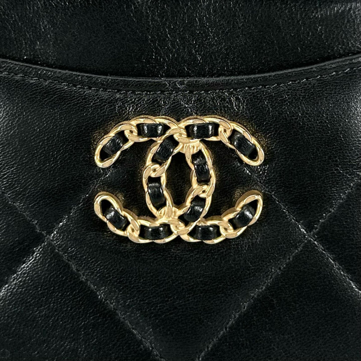 Excellent CHANEL Coin case Coin Purse Mini Wallet Random Number COCO Mark black