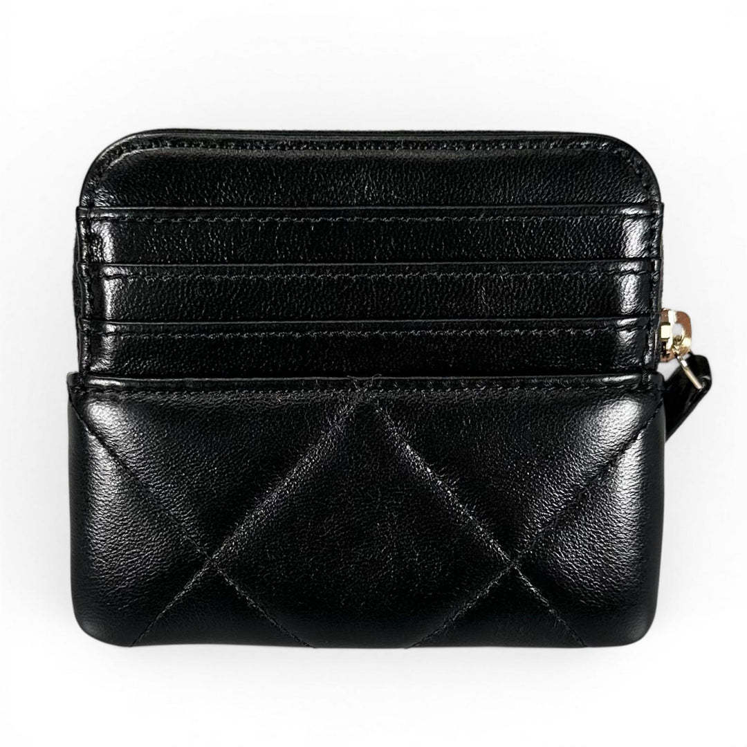 Excellent CHANEL Coin case Coin Purse Mini Wallet Random Number COCO Mark black