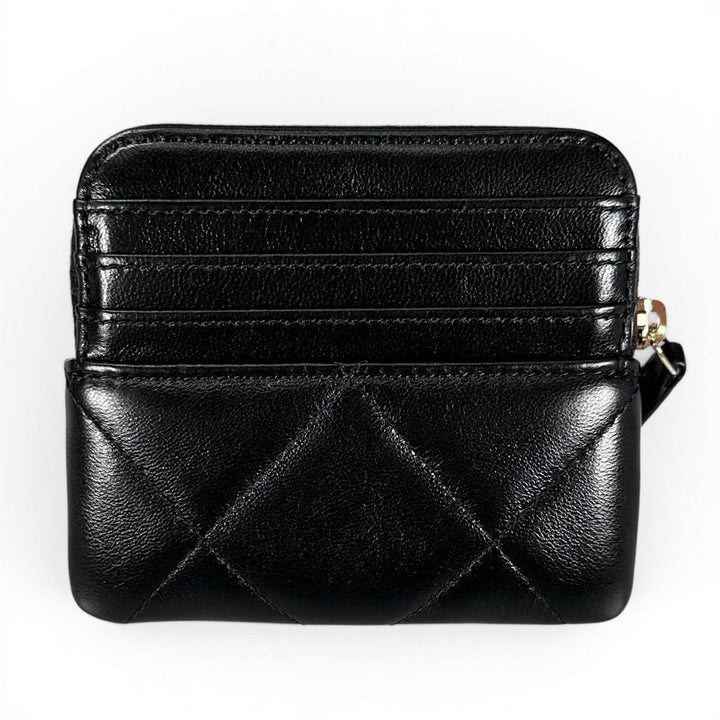 Excellent CHANEL Coin case Coin Purse Mini Wallet Random Number COCO Mark black
