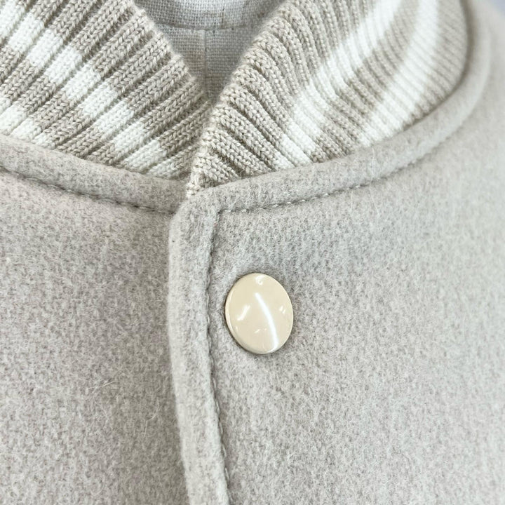 Pristine JieDa SKOOKUM Stajan With patch beige wool mens 1 jie-22W-JK04
