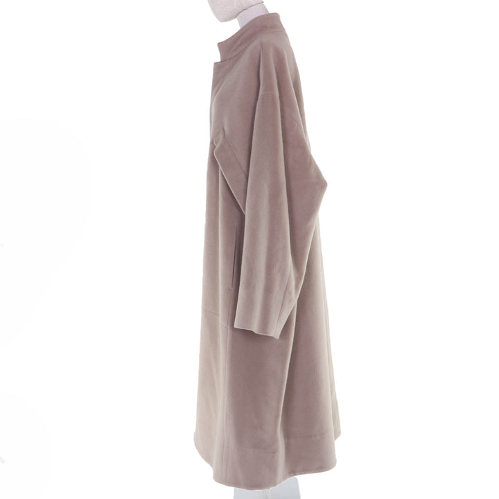 Great HARUNOBUMURATA coat OVERSIZED WOOL COAT Gray beige wool Women 38