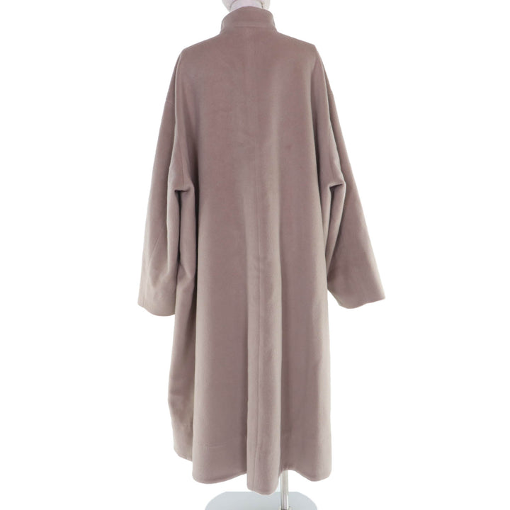Great HARUNOBUMURATA coat OVERSIZED WOOL COAT Gray beige wool Women 38