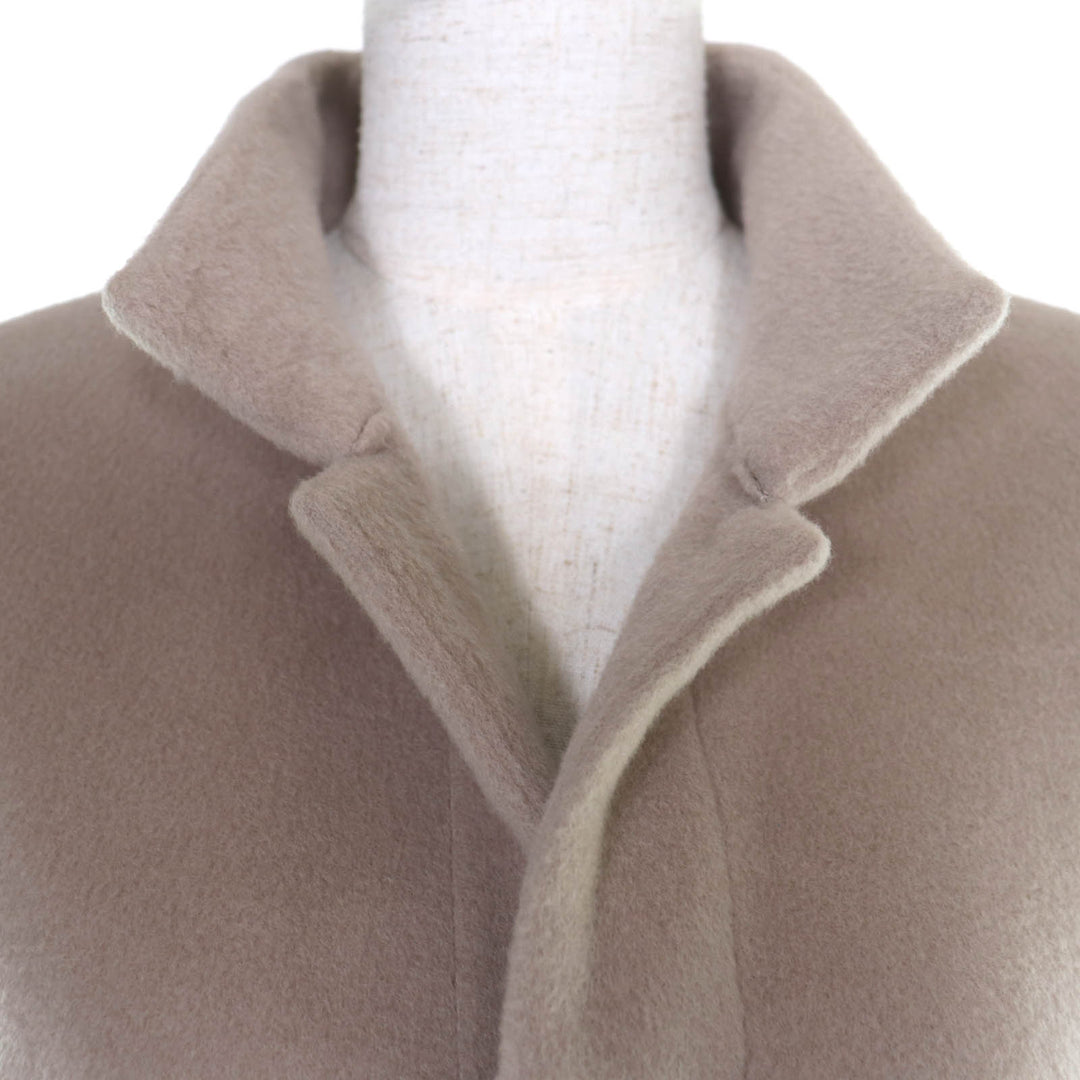 Great HARUNOBUMURATA coat OVERSIZED WOOL COAT Gray beige wool Women 38