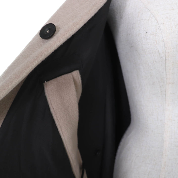 Great HARUNOBUMURATA coat OVERSIZED WOOL COAT Gray beige wool Women 38