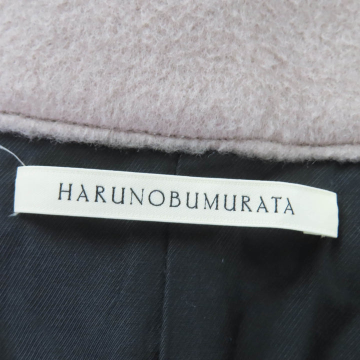 Great HARUNOBUMURATA coat OVERSIZED WOOL COAT Gray beige wool Women 38
