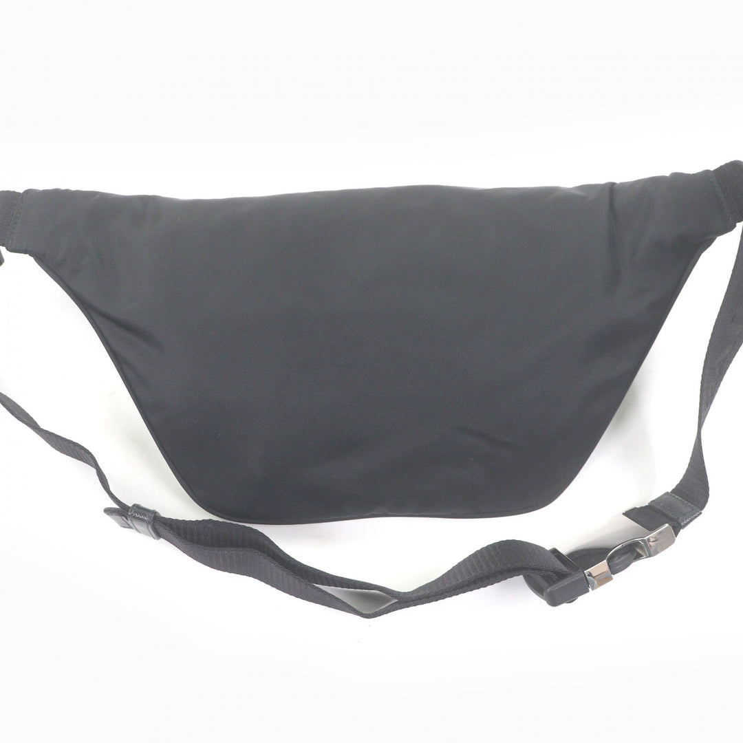 Great PRADA Sling bag Triangle logo Re-Nylon black Safiano leather mens 2VL033