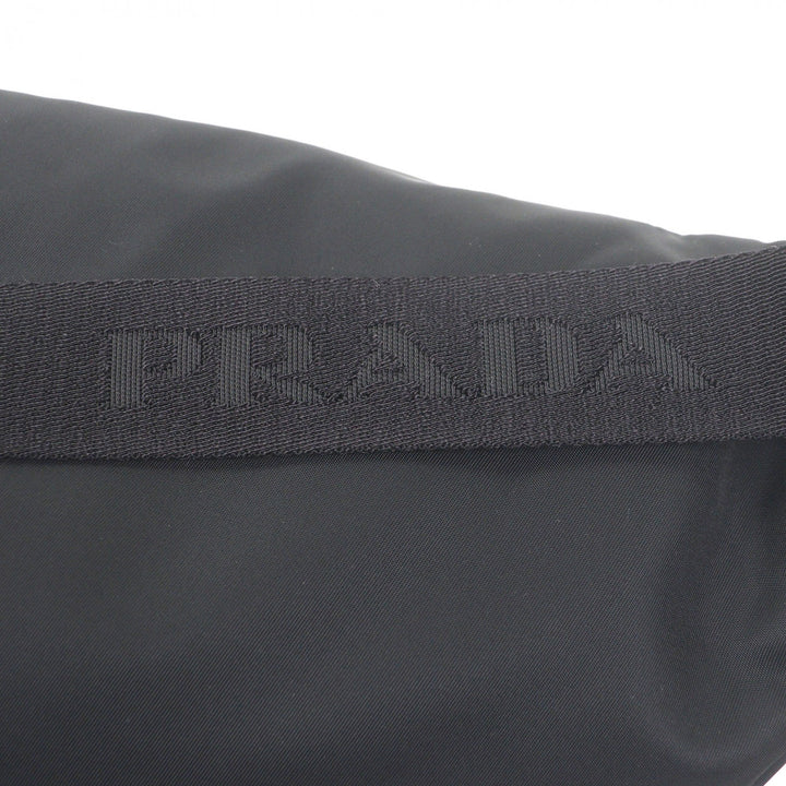 Great PRADA Sling bag Triangle logo Re-Nylon black Safiano leather mens 2VL033