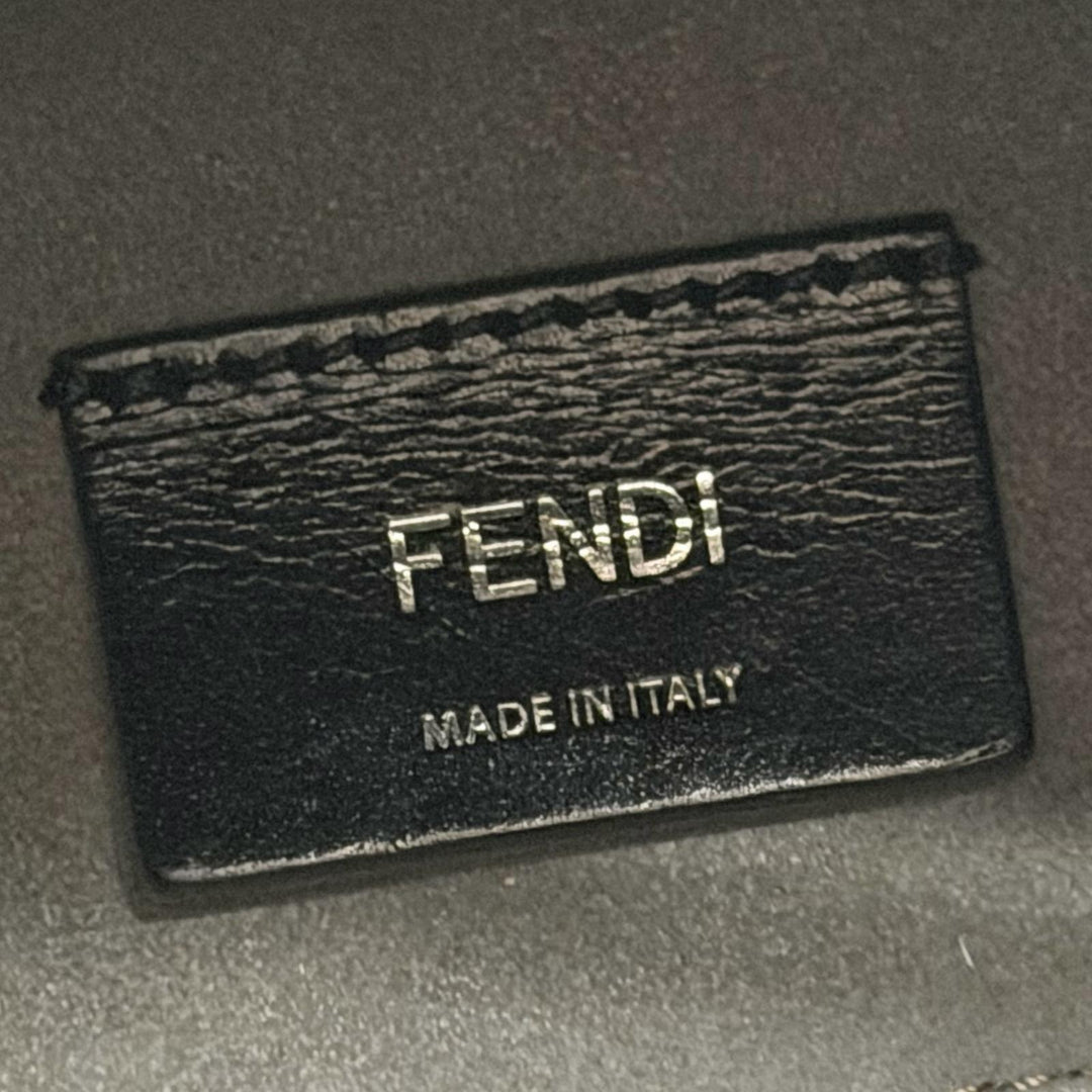 Excellent FENDI Shoulder Bag black leather Women 7VA584