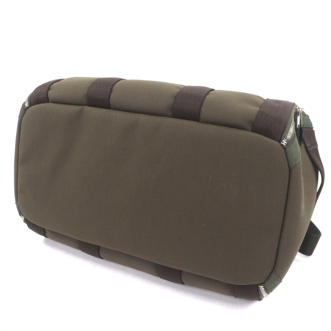 Excellent HERMES Boston bag 2-Way Dog Carrier Pet Carrier khaki mens