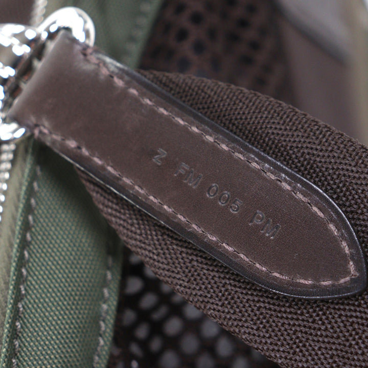 Excellent HERMES Boston bag 2-Way Dog Carrier Pet Carrier khaki mens