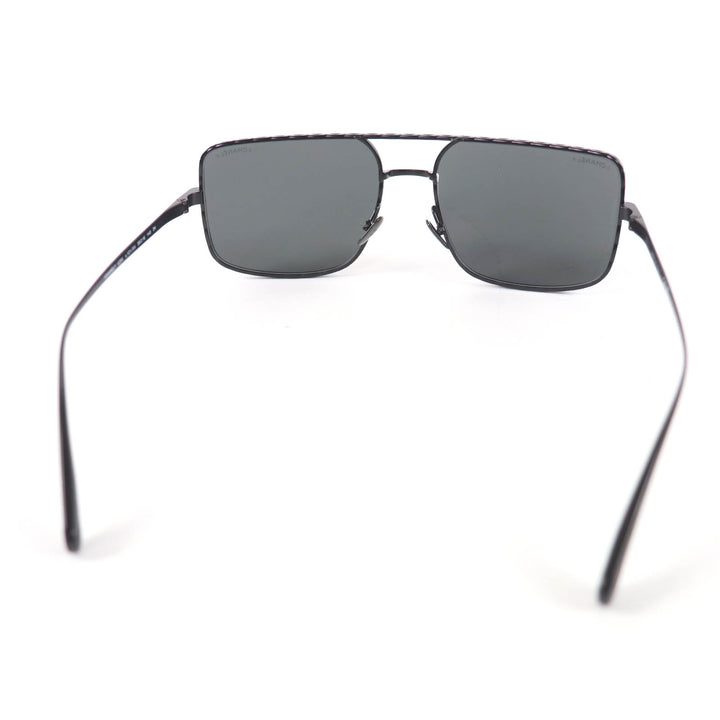 Pristine CHANEL Pilot Sunglasses Logo Matelassé Double Bridge black Women 4294